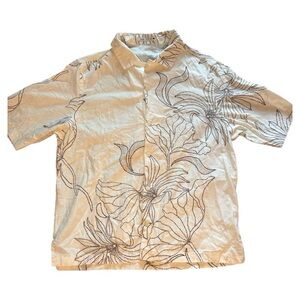 ZARA Linen Blend Men’s Button Up Shirt